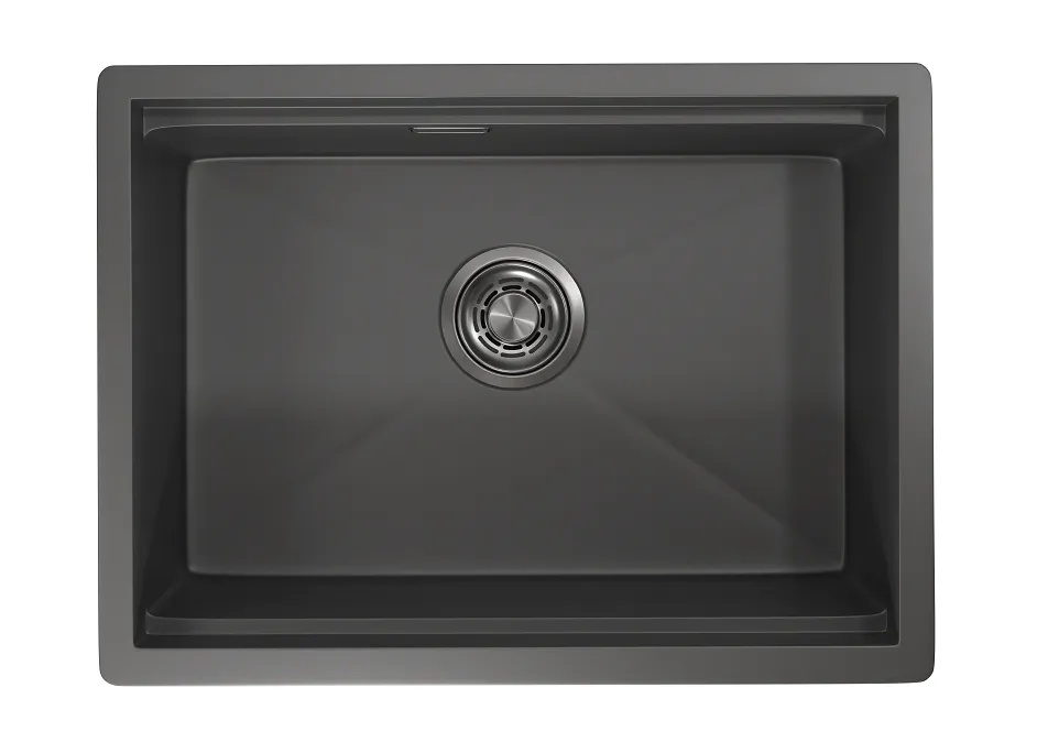 KS-6045U, ГРАФИТ МАТОВЫЙ, стальная кухонная мойка KITCHEN SPACE