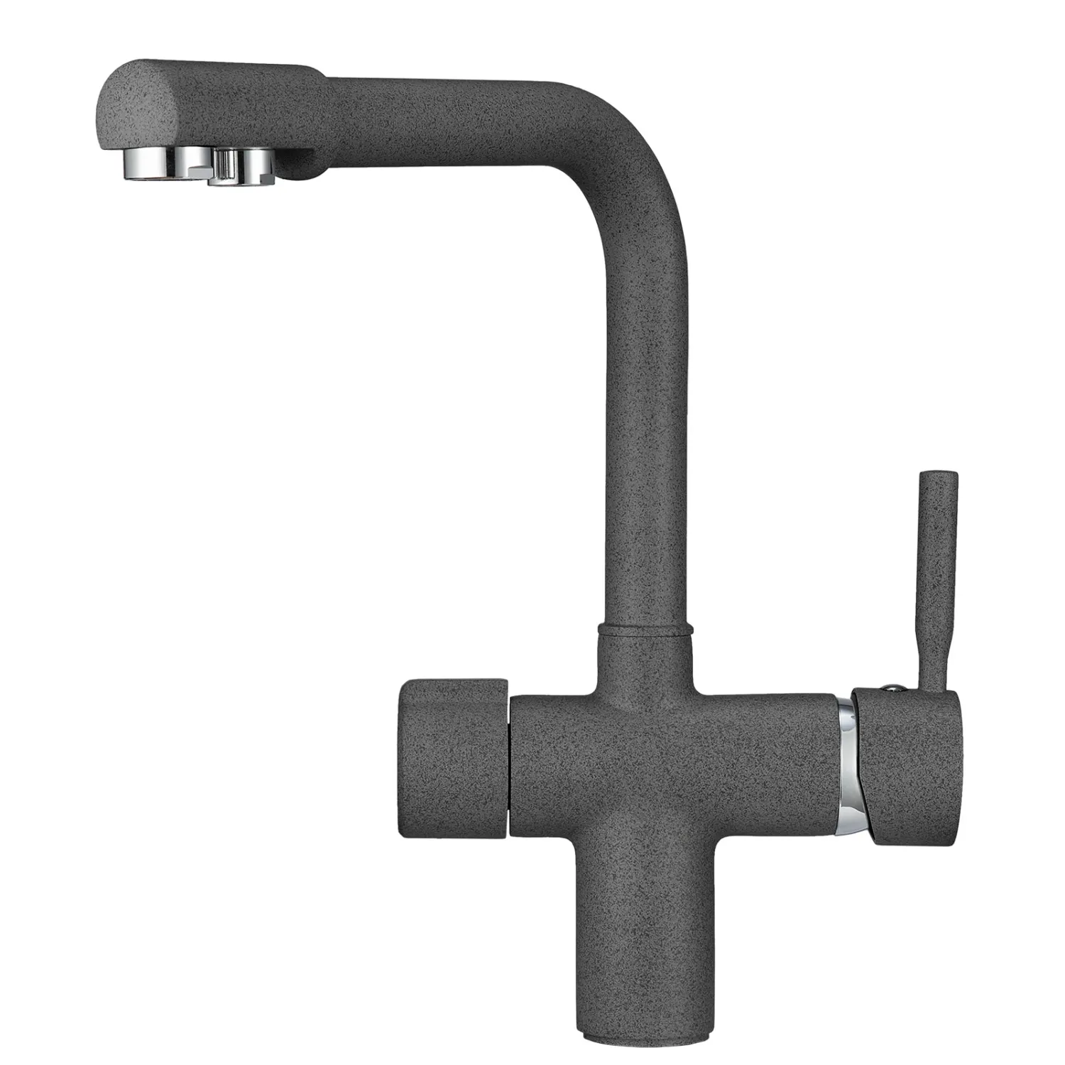 2088, ГРАФИТ (ЧЁРНО-СЕРЫЙ), СМЕСИТЕЛЬ КУХОННЫЙ