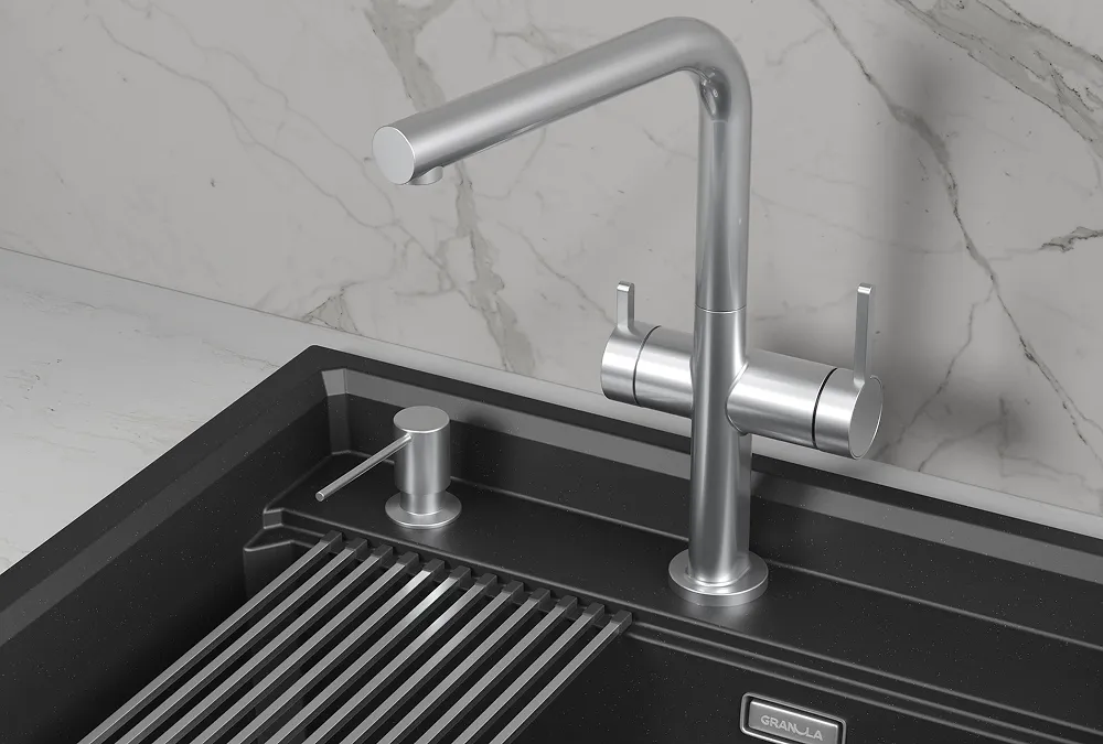 KS-8276, НЕРЖ, СМЕСИТЕЛЬ КУХОННЫЙ KITCHEN SPACE