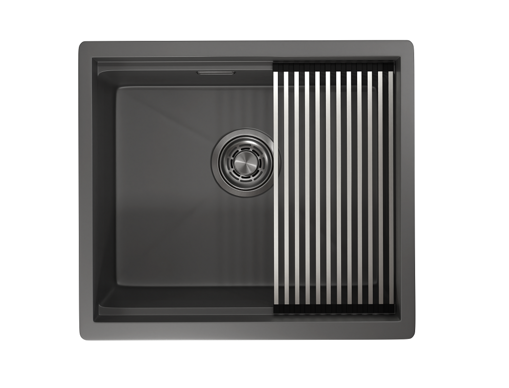 KS-5045U, ГРАФИТ МАТОВЫЙ, стальная кухонная мойка KITCHEN SPACE